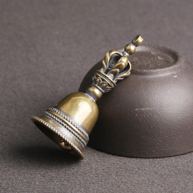 Wholesale Brass Distressed Tantric King Kong Bell Keychains